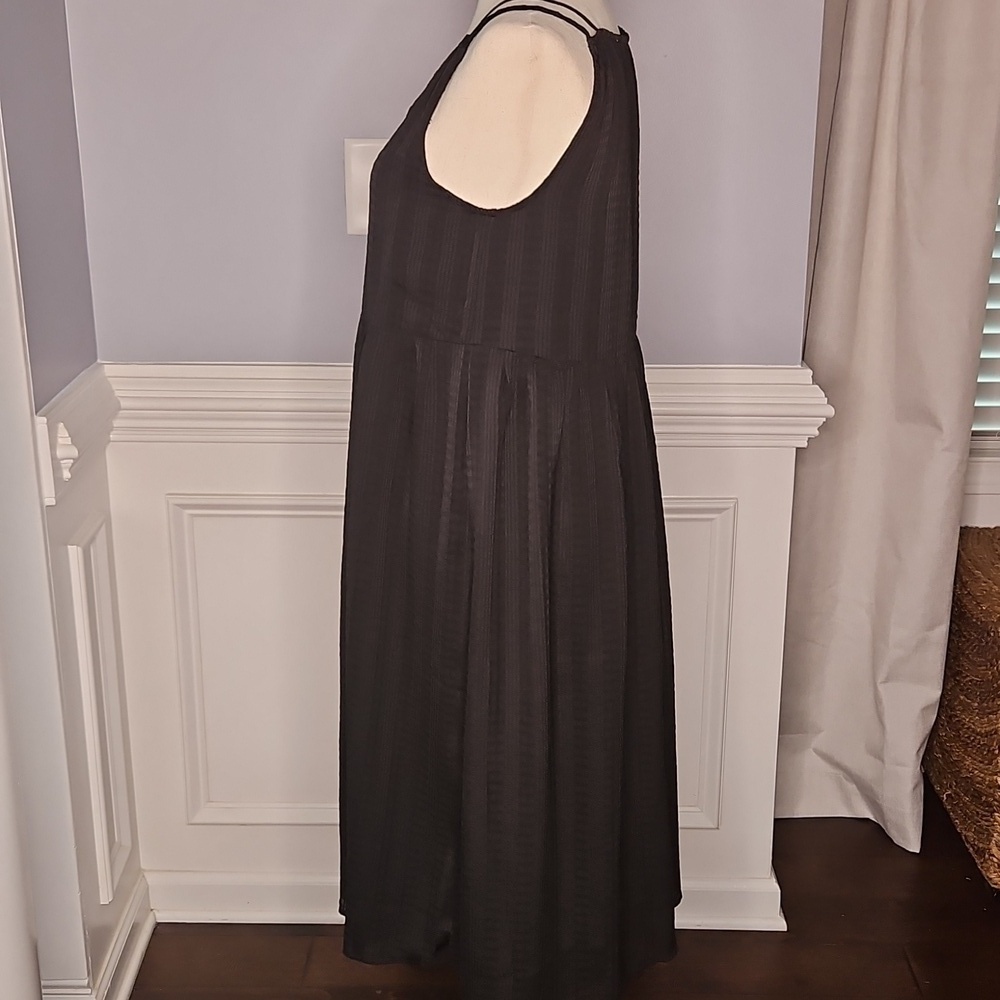 LOFT Black Midi Sundress with Button Front - Picture 5 of 10